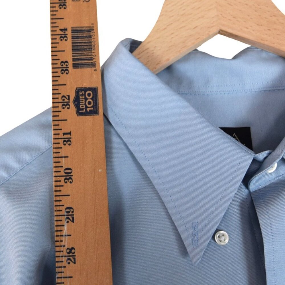 Jos A Bank Blue Button Down Shirt Fits XL Mens Preppy Classic Career Office - Picture 6 of 7